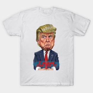 Donald Trump Cartoon with Phrase "I Alone Can Fix It." T-Shirt